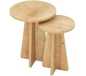 Dmora Mesa de café efecto madera roble 40x40 h50 cm