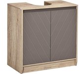 Homcom Armario de baño 60x30x59.8 cm roble y gris