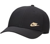 Nike - Gorra Club Metal Sportswear, Unisex, Black-Metallic gold, S/M