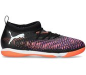 Puma - Zapatilla de fútbol sala Future 8 Match IT + Mid Niño, Unisex, Black- White-Glowing Red, 1 UK
