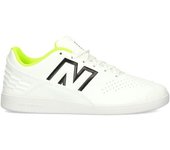 New Balance - Zapatilla de fútbol sala Audazo V6 Control IN, Unisex, White-Gold Met.-White, 10,5 USA