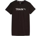 Puma - Camiseta Womens Graphic Tee Train, Mujer, Black, XS