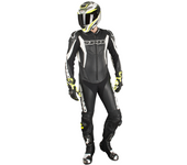 Spidi Mono de cuero  Sport War Perforado Pro Negro-Blanco