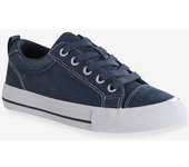 VERTBAUDET Zapatillas vintage infantiles con cordones y cremallera azul marino