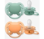 Pack de 2 chupetes ultra soft 1ª edad Philips AVENT verde agua