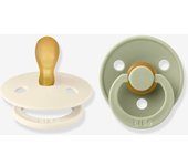 Lote de 2 chupetes BIBS Colour, tamaño 2 de 6 a 18 meses beige