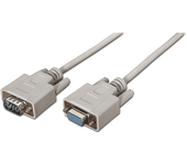 aisens cable serie rs232 db9 m-db9 h beige 1,8m