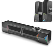 ngs barra de sonido gaming 2.0 12w luces rgb