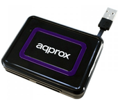 lector multitarjeta approx usb2.0 appcrdnib negro + lector dni + sim