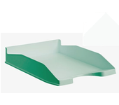 bandeja ecogreen 100  reciclado y reciclable apilable verde pastel 345x255x60 mm archivo 2000 742 ve ps
