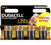 duracell plus power pila alcalina aa lr6 blister 8