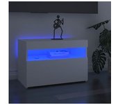 vidaXL Mueble De Tv Con Luces Led Blanco 60x35x40 Cm