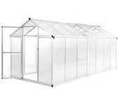 vidaXL Invernadero De Aluminio 421x190x195 Cm 15.6 M³
