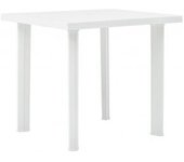 vidaXL Mesa De Jardín De Plástico Blanco 80x75x72 Cm
