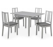 vidaXL Juego De Muebles De Comedor 5 Piezas Mdf Gris