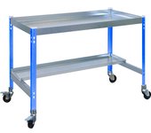 SimonRack Mesa de Jardinería con Ruedas 875x1500x600 mm, Azul/Galva Huerto Urbano -Simon Garden