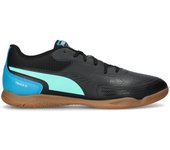 Puma - Zapatilla de fútbol sala Truco III, Unisex, Black-Aquatic-Tropical Blue- White, 8.5 UK