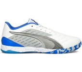 Puma - Zapatilla de fútbol sala Ibero IV, Unisex, White-Black-Flat Light Gray, 10 UK