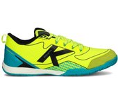 Kelme - Zapatilla de fútbol sala Stiletto, Unisex, Lima y turquesa, 10,5 USA