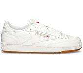 Reebok - Zapatilla Club C 85, Mujer, White-Light Grey-Gum, 39