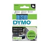 Dymo 40916 (S0720710) cinta plástica negro sobre azul 9mm