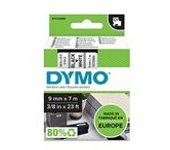 Dymo 40913 (S0720680) cinta plástica negro sobre blanco 9mm