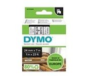 Dymo 53713 (S0720930) cinta plástica negro sobre blanco 24mm