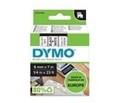 Dymo 43613 (S0720780) cinta poliéster texto negro sobre blanco 6mm