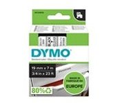 Dymo 45800 (S0720820) cinta poliéster negro sobre transparente 19mm