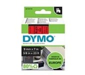 Dymo 40917 (S0720720) cinta plástica negro sobre rojo 9mm