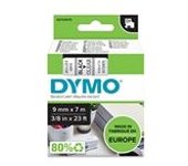 Dymo 40910 (S0720670) cinta plástica negro sobre transparente 9mm