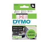 Dymo 40915 (S0720700) cinta plástica rojo sobre blanco 9mm