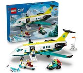 Ambulancia aérea Lego City 60465 403 piezas motonieve laboratorio médico