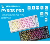 Newskill Pyros PRO Teclado Gaming Inalámbrico Mecánico 75% Hotswap Negro