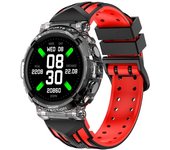 Cool Clever Reloj Smartwatch Silicona Negro/Rojo (Llamadas, Salud, Deporte)
