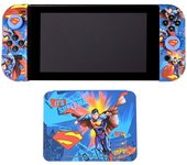 FR-TEC Superman Hard Cases + Grips + Caja de 16 Juegos para Nintendo Switch