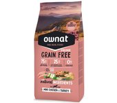 3 KG Ownat Mini Prime Grain Free Pollo y Pavo pienso para perros