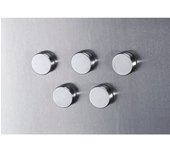 kaiserkraft Imán de acero inoxidable, Ø 24 mm, UE 36 unidades