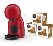 Pack Krups Nescafé Dolce Gusto Piccolo XS Roja + 3 Packs de Café Dolce Gusto Au Lait