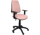Piqueras y Crespo Elche CP Bali Silla de Oficina Brazos Regulables Ruedas Parquet Rosa Pálido