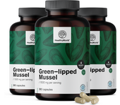 HealthyWorld® 3x Mejillón de labios verdes 1500 mg, en total 1080 cápsulas