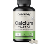 OnEnergy Calcio + Vitamina D3 y K1, 270 cápsulas