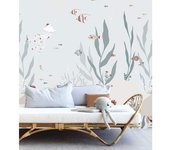 Lilipinso Papel pintado panorámico fondo marino 200x248 cm