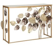 Mauro Ferretti Consola de metal y espejo multicolor 108x36,8x80 cm