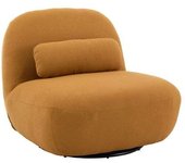 sweeek Silla giratoria 360° borreguito texturizada, mostaza