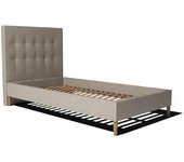 Morphea Somier de láminas y tejido jaspeado beige 90x190 cm