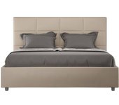 Ityhome Canapé abatible 160x200 cuero sintético gris paloma