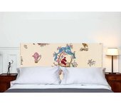 Mademoiselle Tiss Cabecero de tela sin soporte de madera de 160 × 70 cm