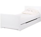 ID Kids Cama con cajón madera maciza y mdf  blanco 90x190 cm