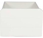 MueMue Cama cabaña con pizarra + 1 cajón mdf blanco 90x200cm